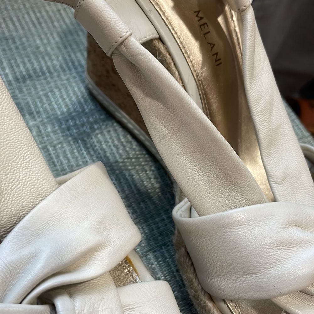 #186 Antonio Melani Cream Color Wedges - Picture 5 of 6